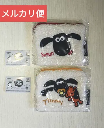 숀더쉽 복슬복슬 스퀘어 파우치 숀 티미 2세트