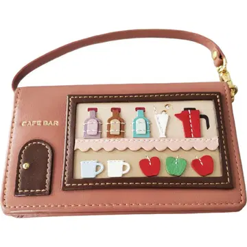 [ 미사용 ] Rosier 로지엘 지갑 숄더 카드 케이스 카페 바