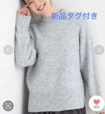 새상품 슈라루 Dreskip 은은한 라메로 화사한 복슬복슬 하이넥 니트