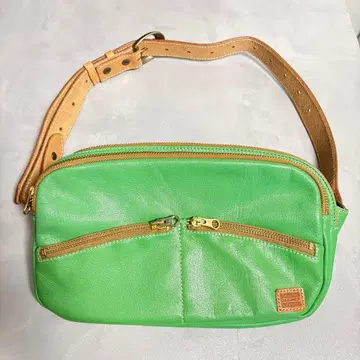 그린 가죽 숄더백 천연 가죽