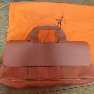 에르메스 오렌지 가죽 토트백