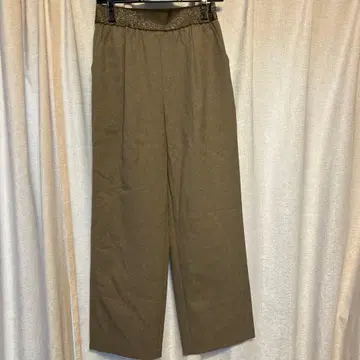 YAMADAYA FENNEL 그레이 와이드 팬츠 허리밴딩