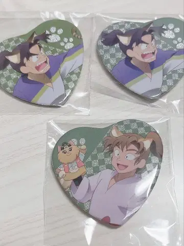 닌타마 란타로 난자타운 하트 캔뱃지 시오에 분지로 젠포지 잇사쿠