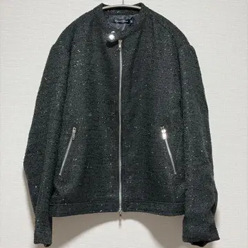 가르송 웨이브 라메 트위드 싱글 더블 라이더 자켓