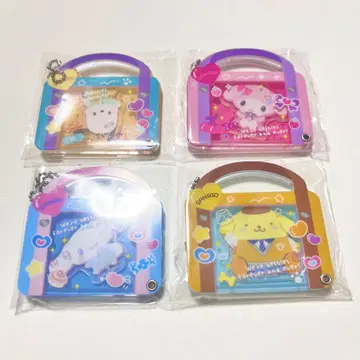 산리오 아크릴 키링 스쿨백 4개 세트