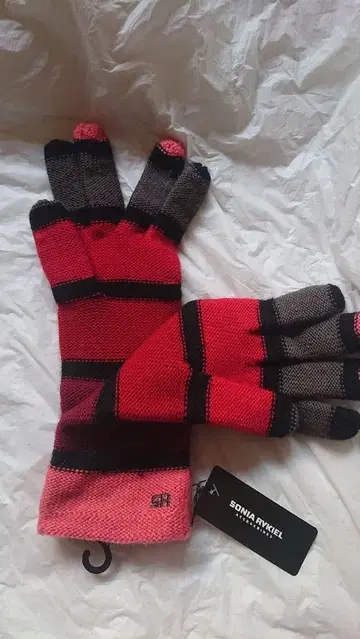 소니아 리키엘 스트라이프 니트 장갑