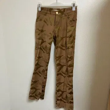 [ MARK&LONA ] 카모플라쥬 팬츠 S 베이지 카키 스컬 카모플라주