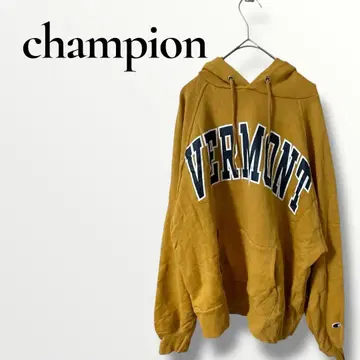 챔피온 챔피온 후드티 후드 부착 황토색
