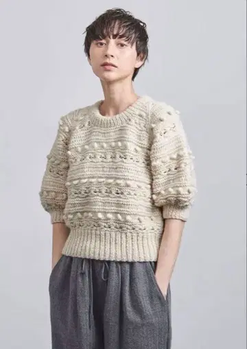 [ 새상품급 ] 유나이티드 애로우즈 숏 슬리브 니트 Pheeta 피타