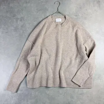 유나이티드 애로우즈 캐시미어 블렌드 크루넥 니트 라이트 베이지