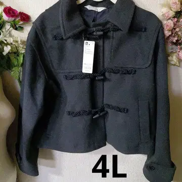 GU 다크 그레이 숏 기장 더플 코트 3XL