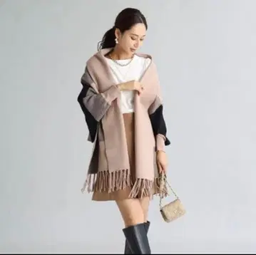 새상품 스콧 클럽 FENNEL 블록 체크 리버서블 숄 야마다야