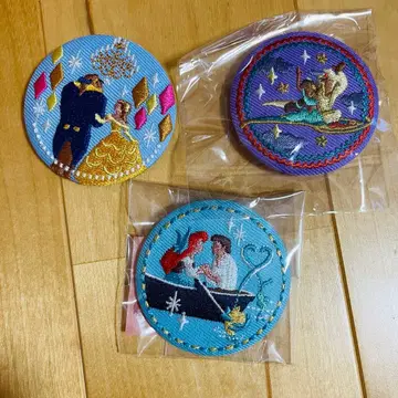 디즈니 자수 캔뱃지 3종 세트