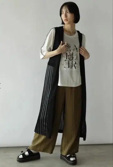 야마다야 LASUD 플리츠 롱베스트