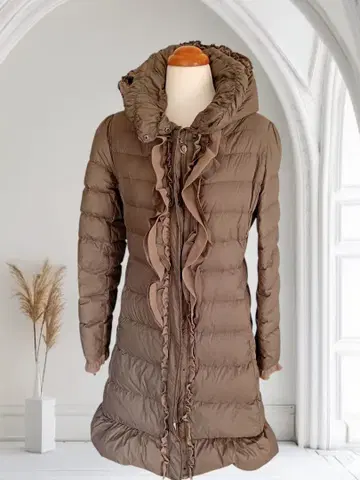 andLoveA 라인 브라운 다운 자켓