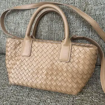 Mal.레레레님, 뜨개질 숄더백, 카멜