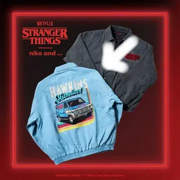 스트레인저 씽스 x 니코앤드 데님 자켓 블루