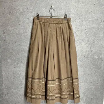 [캐릭터 오쿨스] 코듀로이 플레어 스커트 캐러멜 사이즈 9호