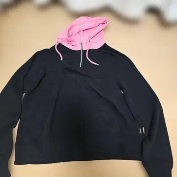 SOPH. 집업 후드티 블랙/핑크