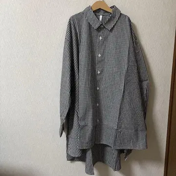 미사용 새상품 grin 깅엄 체크 긴팔 셔츠