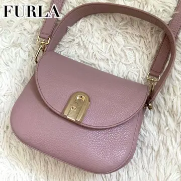 컨디션 최상 훌라 숄더백 2way 쓰리크 아치 로고 핑크 현행