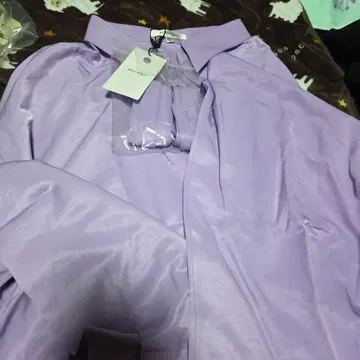 MOUSSY 퍼플 긴팔 셔츠 FREE 사이즈