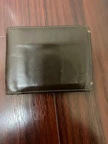 폴스미스 다크 브라운 가죽 접이식 지갑