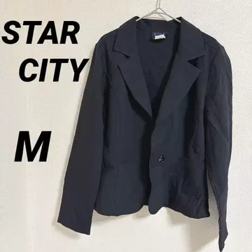 STAR CITY [ M ] 블랙 테일러드 자켓 스타일리시 심플