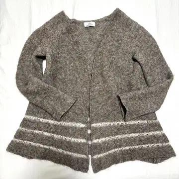 알파카 혼방 가디건 두툼한