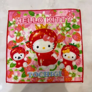 헬로키티 고토치 손수건 타월 도치기 한정판 딸기 산리오
