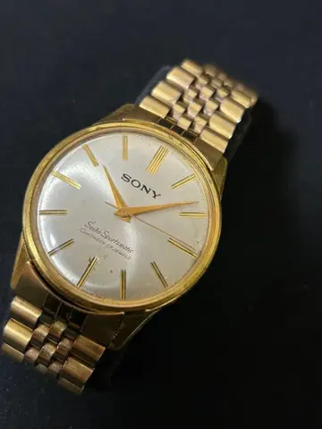 SEIKO. SONY 콜라보 스포츠매틱 자동 시계 골드