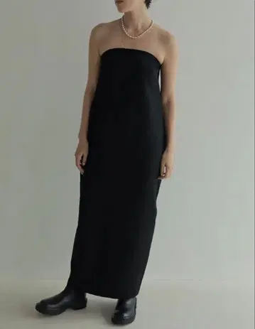 ETRE TOKYO 에트레 펜슬 베어 드레스 네이비