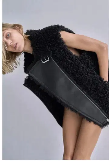 ZARA 리버서블 베스트 보아 베스트 가죽 베스트