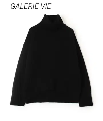 GALERIE VIE 파인 울 터틀넥 풀오버 블랙