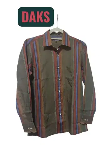 DAKS LONDON 울 긴팔 스트라이프 셔츠