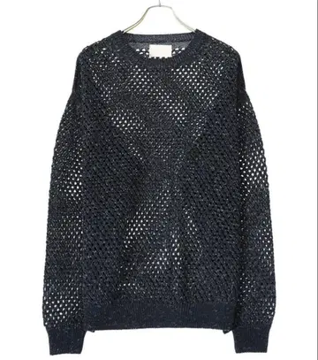 yoke MESHED KNIT CREWNECK