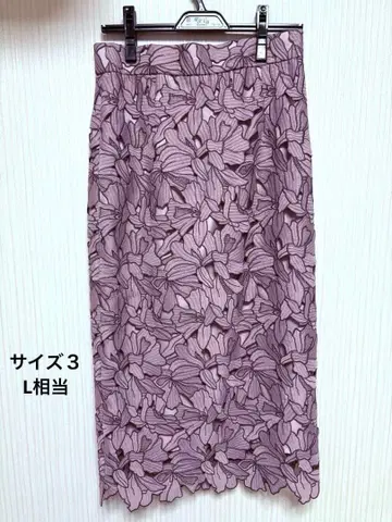 [ 새상품급 ] 저스길리티 꽃무늬 레이스 타이트 스커트 핑크 사이즈 3