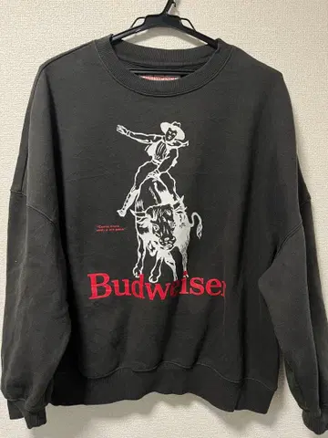 버드와이저 USA 구제 의류 Budweiser 속기모 맨투맨