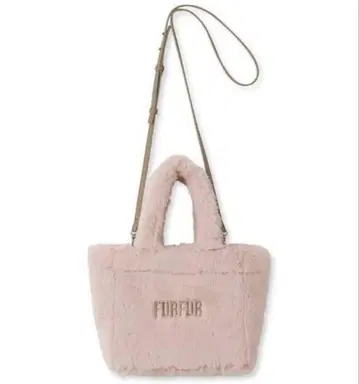 FURFUR 핑크 퍼 토트백