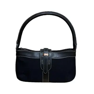 [새상품급] 23구 온워드 블랙 캔버스와 가죽의 고급 핸드백 업무 출퇴근