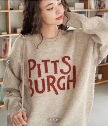 FREAK'S STORE 자카드 빅 로고 니트/자카드 로고 니트