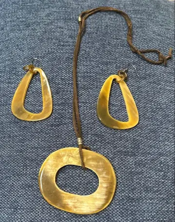 쉘 목걸이 귀걸이 뱅글 3종 세트