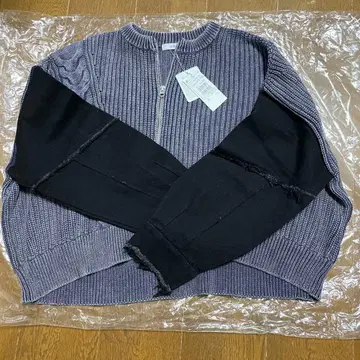 RADIATE 케이블 짜임 집업 니트 더블 지퍼