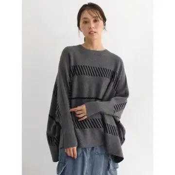 자카드 돌먼 니트