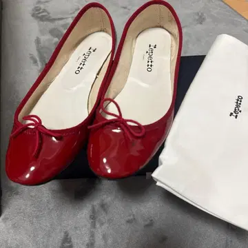 Repetto 빨간색 플랫슈즈 수납 가방 포함