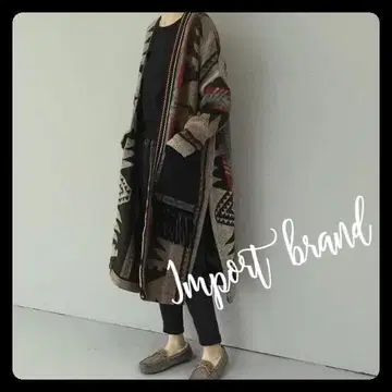 [ free size ] 오르테가 무늬 롱 가디건 귀여운