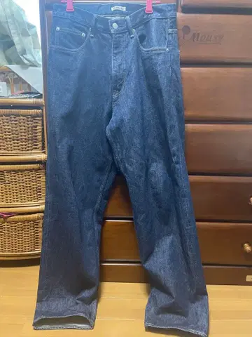 AURALEE HARD TWIST DENIM WIDE PANTS