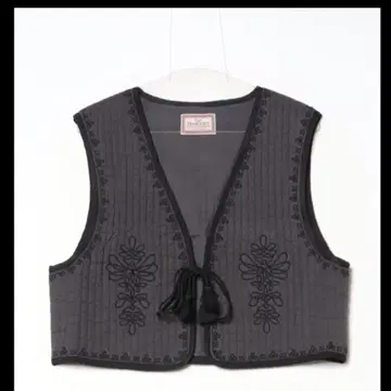 새상품 coen 마켓 콜라보 자수 베스트 그레이