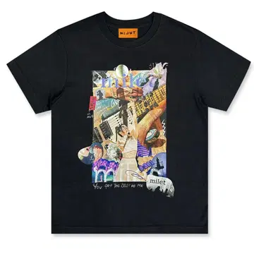 milet 콜라주 디자인 T셔츠 블랙