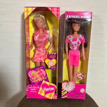 바비 인형 2세트 발렌타인 Barbie
